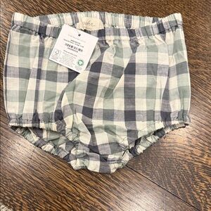 Plaid Kids Shorts in Gray and White